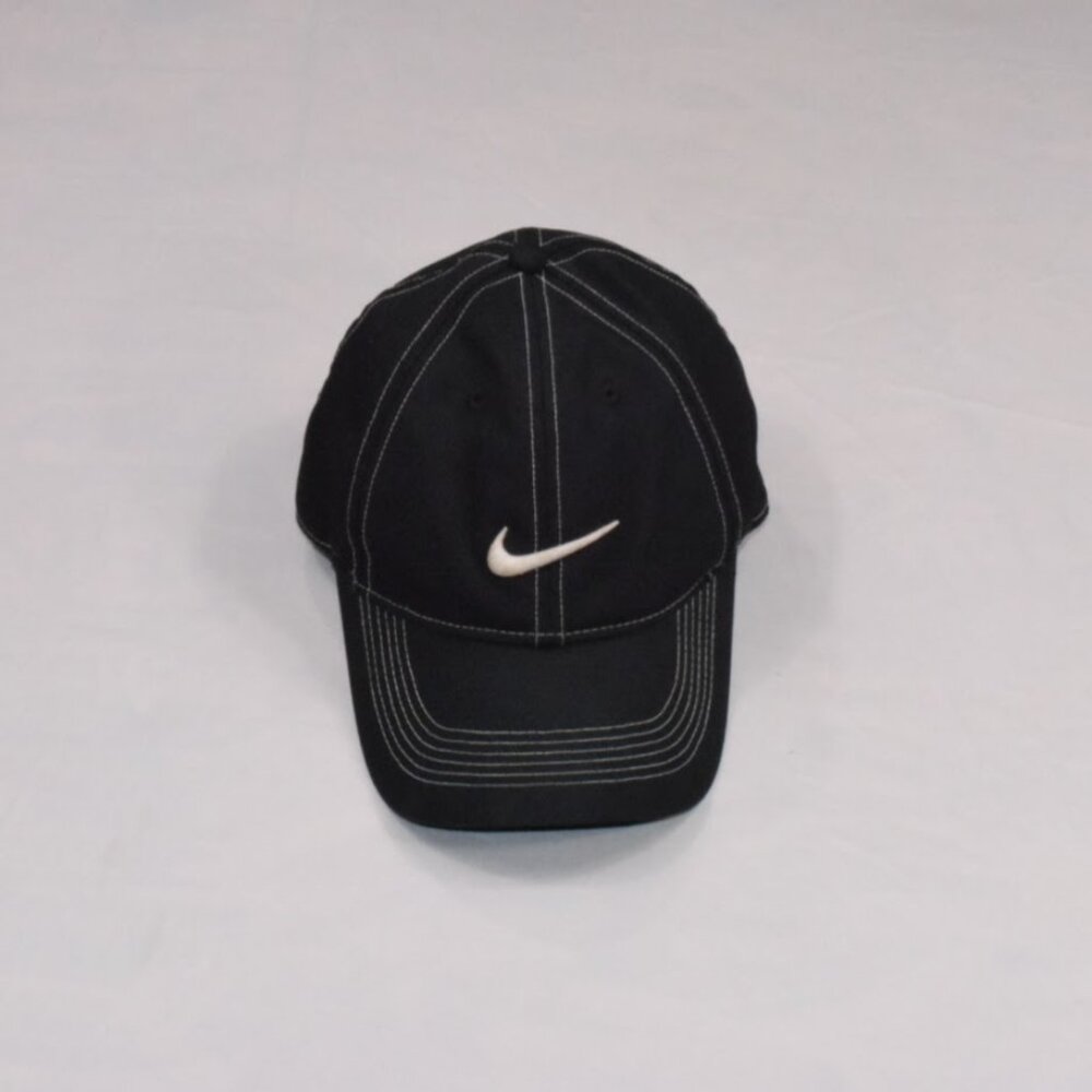 Vintage Nike Golf Tiger Baseball Hat Black‎ Dad Cap Mens Adjustable Strap Swoosh